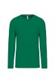 Heren T-shirt lange mouw V Hals Kariban K358 KELLY GREEN